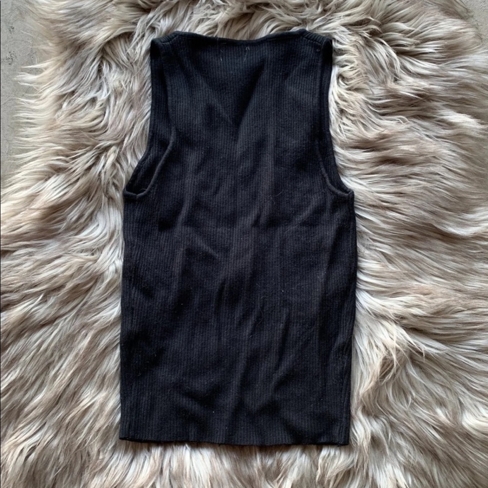 NEW Zipper Ribbed crop top - Picture 3 of 3